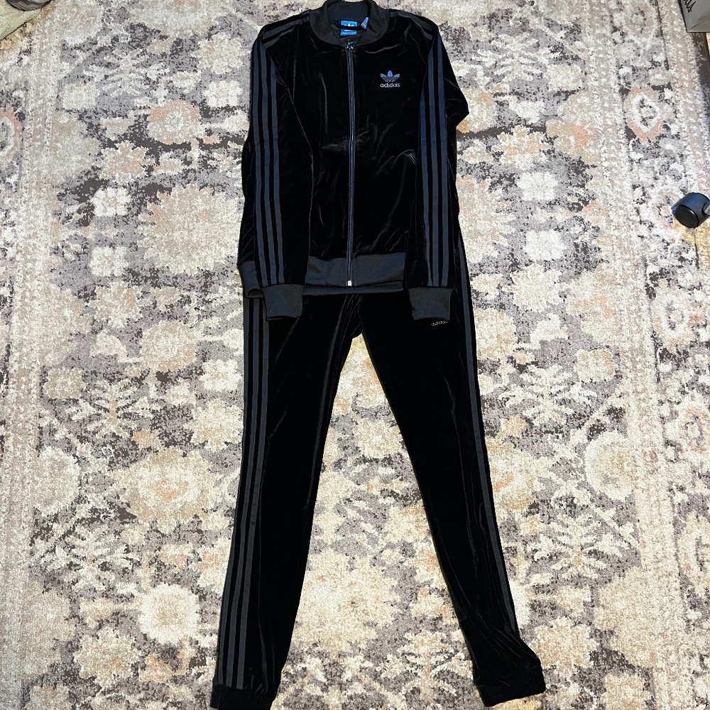 Adidas Velour Track Suit